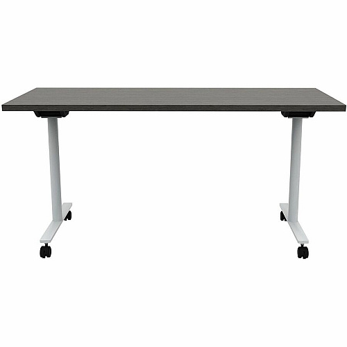 Safco Jurni Flip Table with Casters Powder Coated T-shaped Base - Modern Style x 60" Table Top Width x 24" Table Top Depth x 1.10" Table Top Thickness - 29" Height - Classroom, Training Room - Assembly Required - Asian Night - Laminate Top  (JN6024FPCANT)