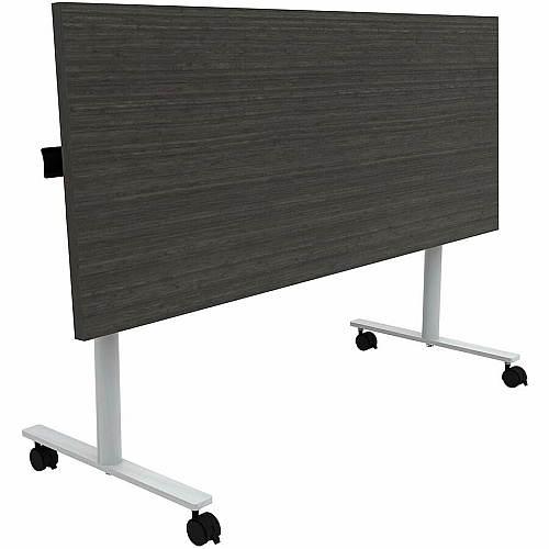 Safco Jurni Flip Table with Casters Powder Coated T-shaped Base - Modern Style x 60" Table Top Width x 24" Table Top Depth x 1.10" Table Top Thickness - 29" Height - Classroom, Training Room - Assembly Required - Asian Night - Laminate Top  (JN6024FPCANT)