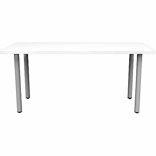 Safco Jurni Multi-Purp. Table w/Post Leg & Glides Powder Coated Post Leg Base - Modern Style x 60" Table Top Width x 24" Table Top Depth x 1.10" Table Top Thickness - 29" Height - Multipurpose - Assembly Required - Designer White - Laminate (JN6024FTGDWT)