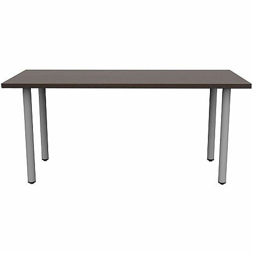 Safco Jurni Multi-Purp. Table w/Post Leg & Glides Powder Coated Post Leg Base - Modern Style x 60" Table Top Width x 24" Table Top Depth x 1.10" Table Top Thickness - 29" Height - Multipurpose - Assembly Required - Columbian Walnut - Lamina (JN6024FTGCWN)