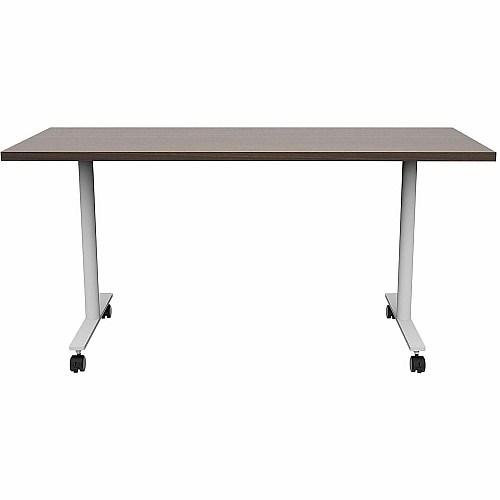 Safco Jurni Multi-Purp. Table w/T-Leg & Casters Textured T-shaped, Powder Coated Base - 60" Table Top Width x 24" Table Top Depth x 1.10" Table Top Thickness - 29" Height - Multipurpose - Assembly Required - Columbian Walnut - Laminate Top  (JN6024FXCCWN)