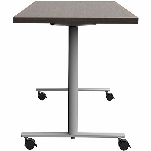 Safco Jurni Multi-Purp. Table w/T-Leg & Casters Textured T-shaped, Powder Coated Base - 60" Table Top Width x 24" Table Top Depth x 1.10" Table Top Thickness - 29" Height - Multipurpose - Assembly Required - Columbian Walnut - Laminate Top  (JN6024FXCCWN)