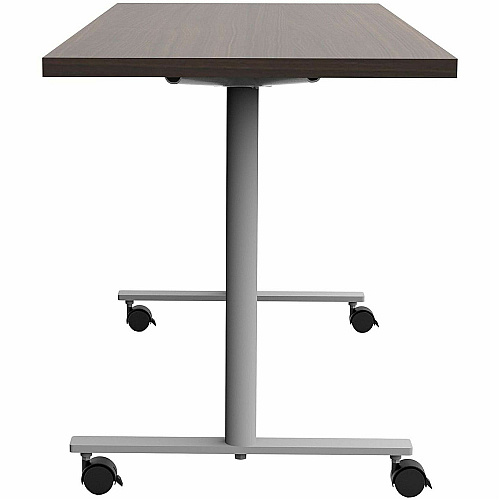 Safco Jurni Multi-Purp. Table w/T-Leg & Casters Textured T-shaped, Powder Coated Base - 60" Table Top Width x 24" Table Top Depth x 1.10" Table Top Thickness - 29" Height - Multipurpose - Assembly Required - Columbian Walnut - Laminate Top  (JN6024FXCCWN)