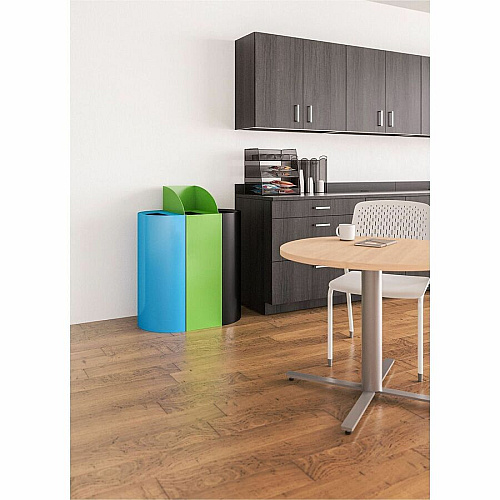 Safco Jurni Cafe Table with Round Top Round Top - Textured, Powder Coated Base - 36" Table Top Diameter - 29" Height - Cafeteria, Breakroom - Assembly Required - Fusion Maple - Laminate Top Material - 1 Each (JN36RDX29FMP)