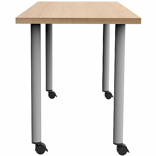 Safco Jurni Multi-Purp. Table w/Post Leg & Casters Powder Coated Post Leg Base - 60" Table Top Width x 24" Table Top Depth x 1.10" Table Top Thickness - 29" Height - Multipurpose - Assembly Required - Fusion Maple - Laminate Top Material -  (JN6024FTCFMP)