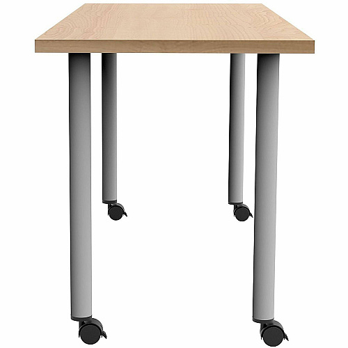 Safco Jurni Multi-Purp. Table w/Post Leg & Casters Powder Coated Post Leg Base - 60" Table Top Width x 24" Table Top Depth x 1.10" Table Top Thickness - 29" Height - Multipurpose - Assembly Required - Fusion Maple - Laminate Top Material -  (JN6024FTCFMP)