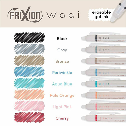 Pilot FriXion Waai Pen Collection 0.5 mm Extra Fine Pen Point - Retractable - Erasable - Bronze Ink - Gel-based - Writing - 1 Dozen (21062)