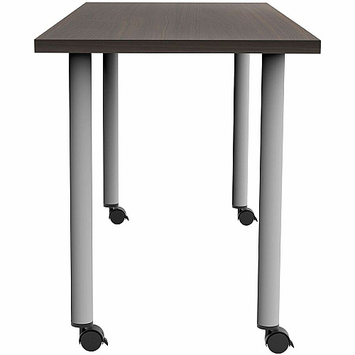 Safco Jurni Multi-Purp. Table w/Post Leg & Casters Powder Coated Post Leg Base - 60" Table Top Width x 24" Table Top Depth x 1.10" Table Top Thickness - 29" Height - Multipurpose - Assembly Required - Columbian Walnut - Laminate Top Materia (JN6024FTCCWN)