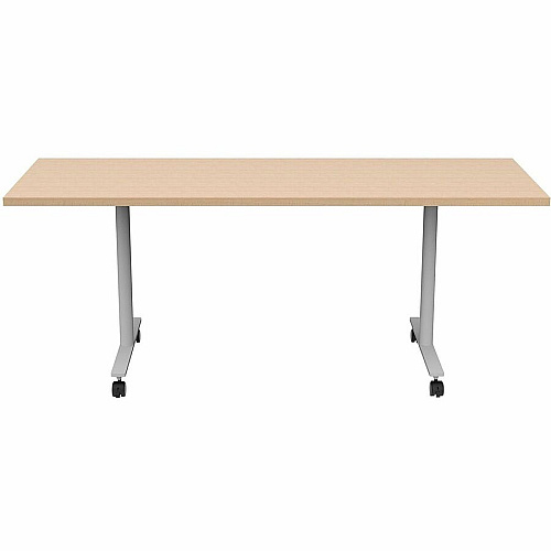 Safco Jurni Multi-Purpose Table with T-Leg & Casters Laminated Top - Powder Coated T-shaped Base - 72" Table Top Width x 24" Table Top Depth x 1.10" Table Top Thickness - 29" Height - Multipurpose - Assembly Required - Fusion Maple - Lamina (JN7224FXCFMP)