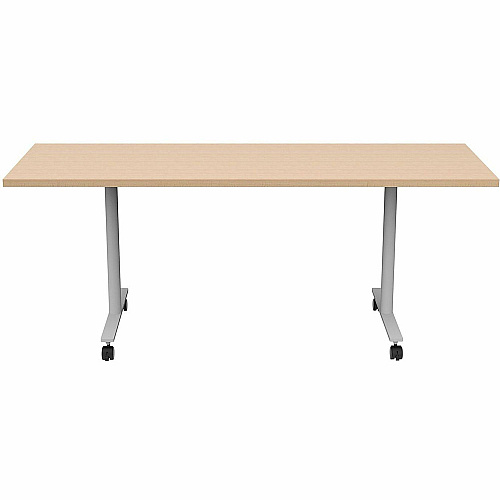 Safco Jurni Multi-Purpose Table with T-Leg & Casters Laminated Top - Powder Coated T-shaped Base - 72" Table Top Width x 24" Table Top Depth x 1.10" Table Top Thickness - 29" Height - Multipurpose - Assembly Required - Fusion Maple - Lamina (JN7224FXCFMP)
