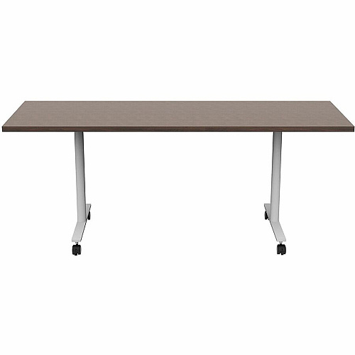 Safco Jurni Multi-Purpose Table with T-Leg & Casters Laminated Top - Powder Coated T-shaped Base - 72" Table Top Width x 24" Table Top Depth x 1.10" Table Top Thickness - 29" Height - Multipurpose - Assembly Required - Columbian Walnut - La (JN7224FXCCWN)