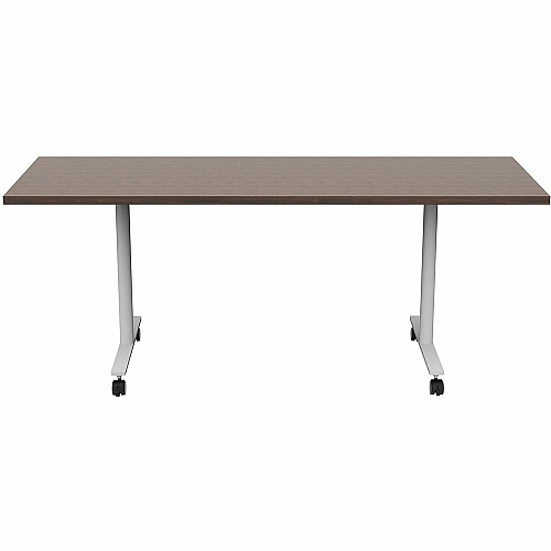 Safco Jurni Multi-Purpose Table with T-Leg & Casters Laminated Top - Powder Coated T-shaped Base - 72" Table Top Width x 24" Table Top Depth x 1.10" Table Top Thickness - 29" Height - Multipurpose - Assembly Required - Columbian Walnut - La (JN7224FXCCWN)