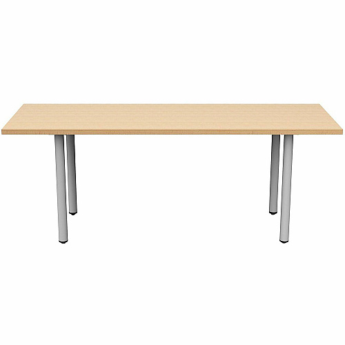 Safco Jurni Multi-Purpose Table with Post Leg & Glides Laminated Top - Powder Coated Post Leg Base - 72" Table Top Width x 24" Table Top Depth x 1.10" Table Top Thickness - 29" Height - Multipurpose - Assembly Required - Fusion Maple - Lami (JN7224FTGFMP)