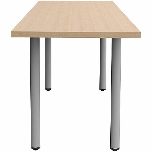 Safco Jurni Multi-Purpose Table with Post Leg & Glides Laminated Top - Powder Coated Post Leg Base - 72" Table Top Width x 24" Table Top Depth x 1.10" Table Top Thickness - 29" Height - Multipurpose - Assembly Required - Fusion Maple - Lami (JN7224FTGFMP)