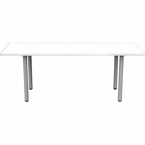 Safco Jurni Multi-Purpose Table with Post Leg & Glides Laminated Top - Powder Coated Post Leg Base - 72" Table Top Width x 24" Table Top Depth x 1.10" Table Top Thickness - 29" Height - Multipurpose - Assembly Required - Designer White - La (JN7224FTGDWT)