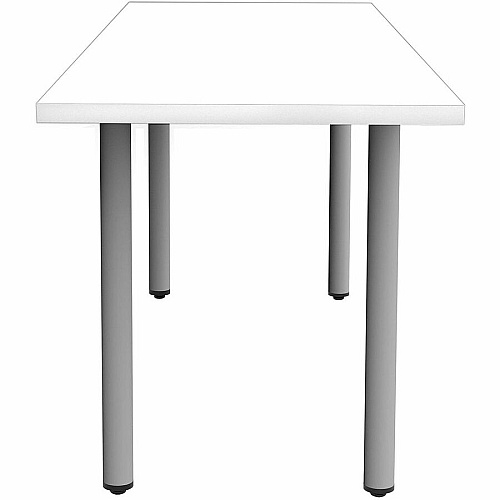 Safco Jurni Multi-Purpose Table with Post Leg & Glides Laminated Top - Powder Coated Post Leg Base - 72" Table Top Width x 24" Table Top Depth x 1.10" Table Top Thickness - 29" Height - Multipurpose - Assembly Required - Designer White - La (JN7224FTGDWT)