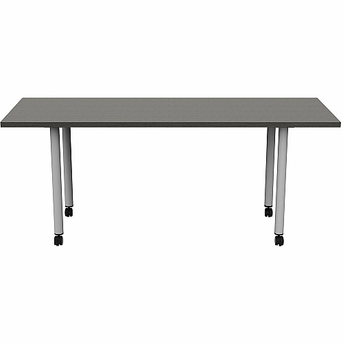 Safco Jurni Multi-Purpose Table with Post Leg & Casters Laminated Top - Powder Coated Post Leg Base - 72" Table Top Width x 24" Table Top Depth x 1.10" Table Top Thickness - 29" Height - Multipurpose - Assembly Required - Asian Night - Lami (JN7224FTCANT)