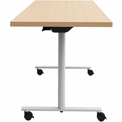 Safco Jurni Flip Table with Casters Laminated Top - Powder Coated T-shaped Base - 72" Table Top Width x 24" Table Top Depth x 1.10" Table Top Thickness - 29" Height - Classroom, Training Room - Assembly Required - Fusion Maple - Laminate Top (JN7224FPFMP)