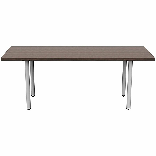 Safco Jurni Multi-Purpose Table with Post Leg & Glides Laminated Top - Powder Coated Post Leg Base - 72" Table Top Width x 24" Table Top Depth x 1.10" Table Top Thickness - 29" Height - Multipurpose - Assembly Required - Columbian Walnut -  (JN7224FTGCWN)