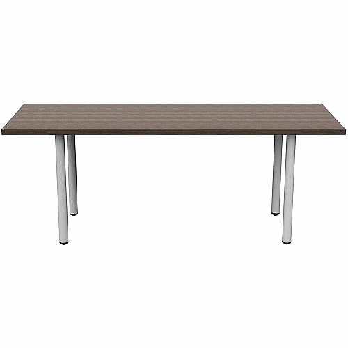 Safco Jurni Multi-Purpose Table with Post Leg & Glides Laminated Top - Powder Coated Post Leg Base - 72" Table Top Width x 24" Table Top Depth x 1.10" Table Top Thickness - 29" Height - Multipurpose - Assembly Required - Columbian Walnut -  (JN7224FTGCWN)