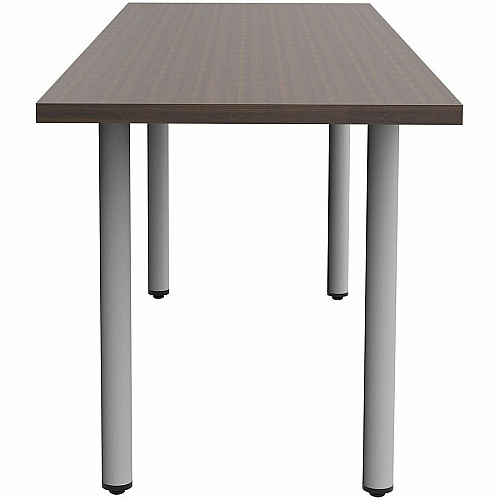 Safco Jurni Multi-Purpose Table with Post Leg & Glides Laminated Top - Powder Coated Post Leg Base - 72" Table Top Width x 24" Table Top Depth x 1.10" Table Top Thickness - 29" Height - Multipurpose - Assembly Required - Columbian Walnut -  (JN7224FTGCWN)