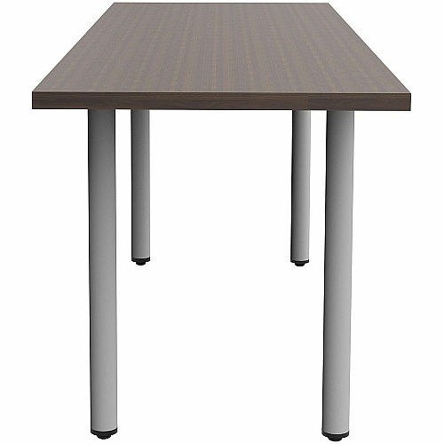 Safco Jurni Multi-Purpose Table with Post Leg & Glides Laminated Top - Powder Coated Post Leg Base - 72" Table Top Width x 24" Table Top Depth x 1.10" Table Top Thickness - 29" Height - Multipurpose - Assembly Required - Columbian Walnut -  (JN7224FTGCWN)