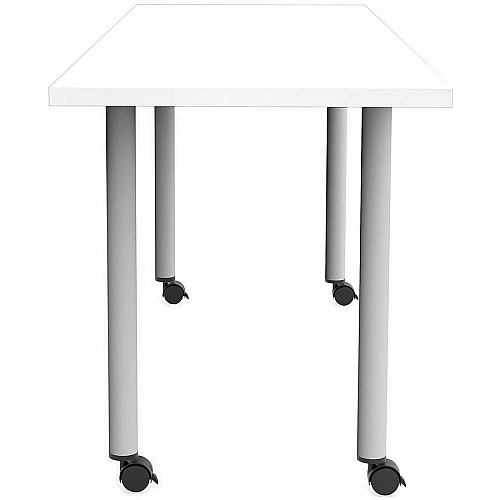 Safco Jurni Multi-Purpose Table with Post Leg & Casters Laminated Top - Powder Coated Post Leg Base - 72" Table Top Width x 24" Table Top Depth x 1.10" Table Top Thickness - 29" Height - Multipurpose - Assembly Required - Designer White - L (JN7224FTCDWT)