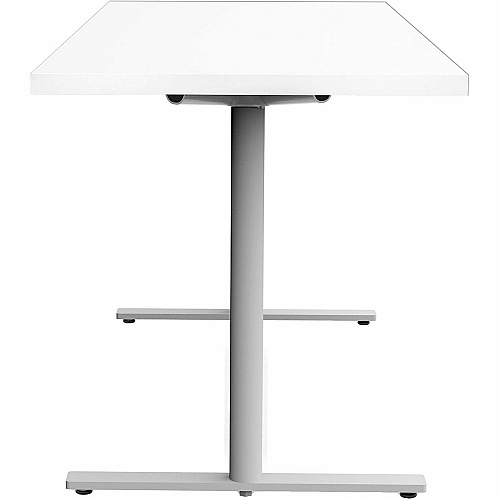 Safco Jurni Multi-Purpose Table with T-Leg & Glides Laminated Top - Textured T-shaped, Powder Coated Base - 72" Table Top Width x 24" Table Top Depth x 1.10" Table Top Thickness - 29" Height - Multipurpose - Assembly Required - Designer Whi (JN6024FXGDWT)