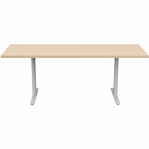 Safco Jurni Multi-Purpose Table with T-Leg & Glides Laminated Top - Powder Coated T-shaped, Textured Base - 72" Table Top Width x 24" Table Top Depth x 1.10" Table Top Thickness - 29" Height - Multipurpose - Assembly Required - Fusion Maple (JN7224FXGFMP)