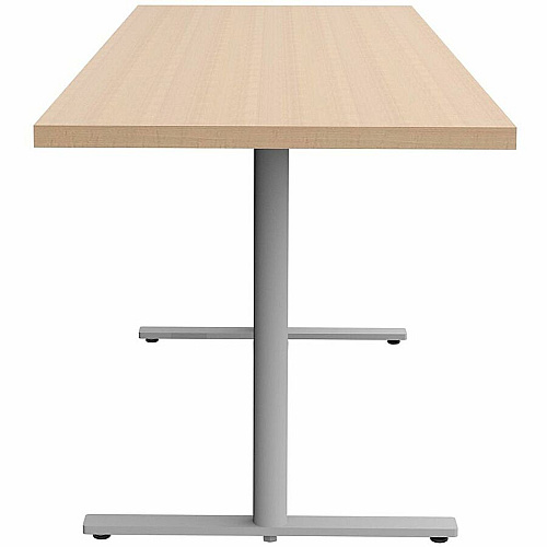 Safco Jurni Multi-Purpose Table with T-Leg & Glides Laminated Top - Powder Coated T-shaped, Textured Base - 72" Table Top Width x 24" Table Top Depth x 1.10" Table Top Thickness - 29" Height - Multipurpose - Assembly Required - Fusion Maple (JN7224FXGFMP)