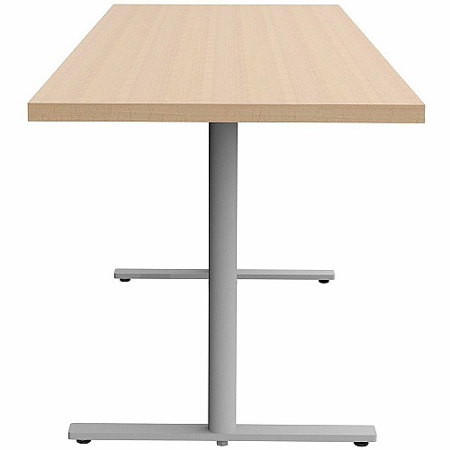 Safco Jurni Multi-Purpose Table with T-Leg & Glides Laminated Top - Powder Coated T-shaped, Textured Base - 72" Table Top Width x 24" Table Top Depth x 1.10" Table Top Thickness - 29" Height - Multipurpose - Assembly Required - Fusion Maple (JN7224FXGFMP)