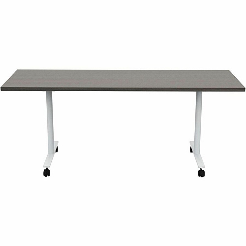 Safco Jurni Flip Table with Casters Laminated Top - Powder Coated T-shaped Base - 72" Table Top Width x 24" Table Top Depth x 1.10" Table Top Thickness - 29" Height - Classroom, Training Room - Assembly Required - Asian Night - Laminate Top  (JN7224FPANT)