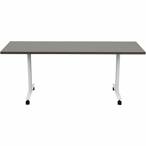 Safco Jurni Flip Table with Casters Laminated Top - Powder Coated T-shaped Base - 72" Table Top Width x 24" Table Top Depth x 1.10" Table Top Thickness - 29" Height - Classroom, Training Room - Assembly Required - Asian Night - Laminate Top  (JN7224FPANT)