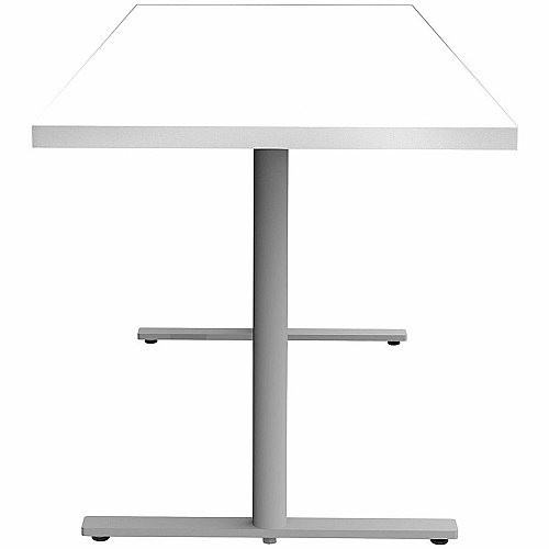 Safco Jurni Multi-Purpose Table with T-Leg & Glides Laminated Top - Powder Coated T-shaped, Textured Base - 72" Table Top Width x 24" Table Top Depth x 1.10" Table Top Thickness - 29" Height - Multipurpose - Assembly Required - Designer Whi (JN7224FXGDWT)