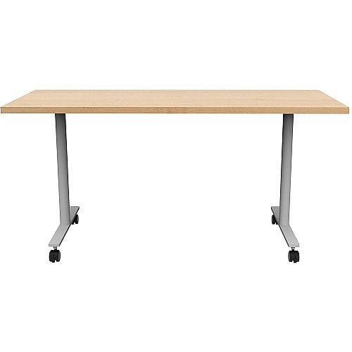 Safco Jurni Multi-Purp. Table w/T-Leg & Casters Textured T-shaped, Powder Coated Base - 60" Table Top Width x 24" Table Top Depth x 1.10" Table Top Thickness - 29" Height - Multipurpose - Assembly Required - Fusion Maple - Laminate Top Mate (JN6024FXCFMP)