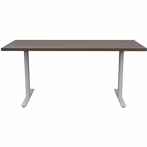 Safco Jurni Multi-Purp. Table w/T-Leg & Glides Textured T-shaped, Powder Coated Base - Modern Style x 60" Table Top Width x 24" Table Top Depth x 1.10" Table Top Thickness - 29" Height - Multipurpose - Assembly Required - Columbian Walnut - (JN6024FXGCWN)