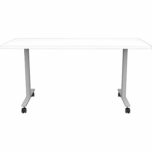 Safco Jurni Multi-Purp. Table w/T-Leg & Casters Textured T-shaped, Powder Coated Base - 60" Table Top Width x 24" Table Top Depth x 1.10" Table Top Thickness - 29" Height - Multipurpose - Assembly Required - Designer White - Laminate Top Ma (JN6024FXCDWT)