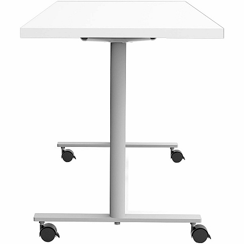 Safco Jurni Multi-Purp. Table w/T-Leg & Casters Textured T-shaped, Powder Coated Base - 60" Table Top Width x 24" Table Top Depth x 1.10" Table Top Thickness - 29" Height - Multipurpose - Assembly Required - Designer White - Laminate Top Ma (JN6024FXCDWT)