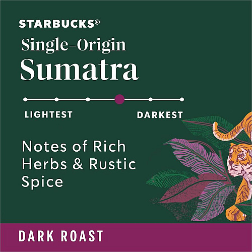 Starbucks K-Cup Sumatra Blend Coffee Dark - 24 K-Cup - K-Cup - Sumatra Blend - 4 / Carton (91281CT)