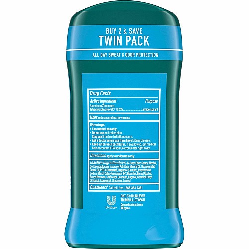 Degree Men Cool Rush Antiper. & Deodorant Arctic - 2 Day - 2 / Pack (02670)