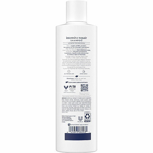 Dove Intensive Repair Hair Shampoo For Curly Hair - 12 fl oz (354.9 mL) - Bottle Dispenser - Hair - White - 1 Each (08053)
