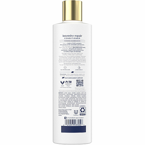 Dove Intensive Repair Hair Conditioner 12 fl oz (354.9 mL) - Bottle Dispenser - Hair - White - Moisturizing - 1 Each (03305)