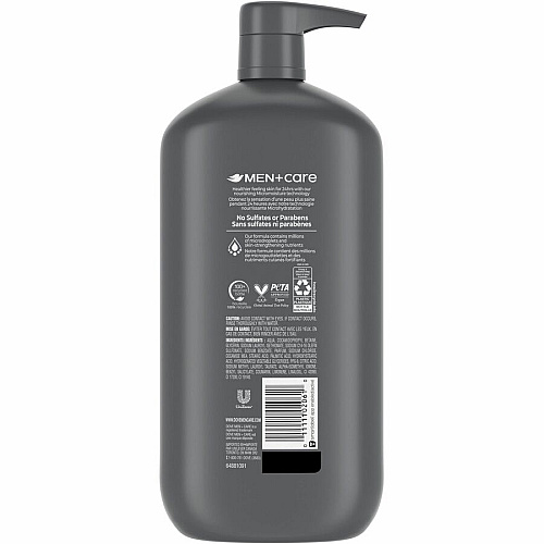 Dove Men+Care Clean Comfort 2-in-1 Cedarwood, Lemon Scent - 30 fl oz - Body, Face, Skin - Moisturizing - White - Sulfate-free, Paraben-free - 1 Each (02061)