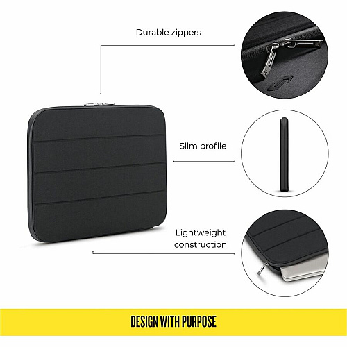Solo Carrying Case (Sleeve) for 17.3" Notebook - Black Scratch Resistant - Neoprene Body - Checkpoint Friendly - 13" Height x 1.5" Width x 17.5" Depth - 1 Each (PRO1174U4)
