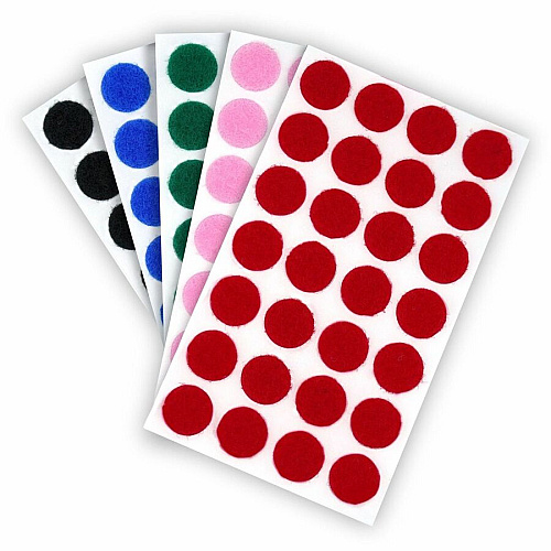 VELCRO&reg; Sticky Back Hook&Loop Fasteners Multicolor - Nylon - For Crafting, Wall, Glass, Plastic, Smooth Surface, Home, School, Office, Project, Indoor - 140 / Pack (40063)