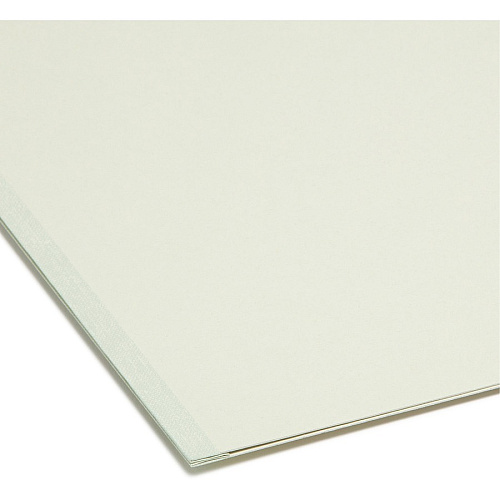 Smead Straight Tab Cut Letter Recycled Top Tab File Folder 8 1/2" x 11" - 1" Expansion - 25 pt. - Pressboard - Gray, Green - Heavy Duty, Wear Resistant, Tear Resistant - 100% Recycled - 25 / Box (13200)