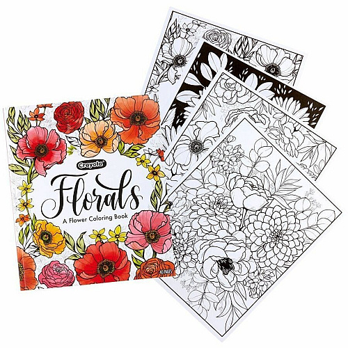 Crayola Florals, A Flower Coloring Book Printed Book 40 Pages - Book (041082)