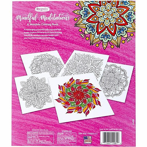Crayola Mandala Coloring Book Printed Book 40 Pages - Book (041081)