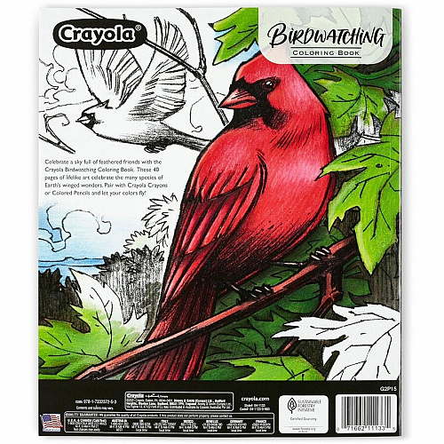 Crayola Bird Watching Coloring Book Printed Book 40 Pages - Book (041133)