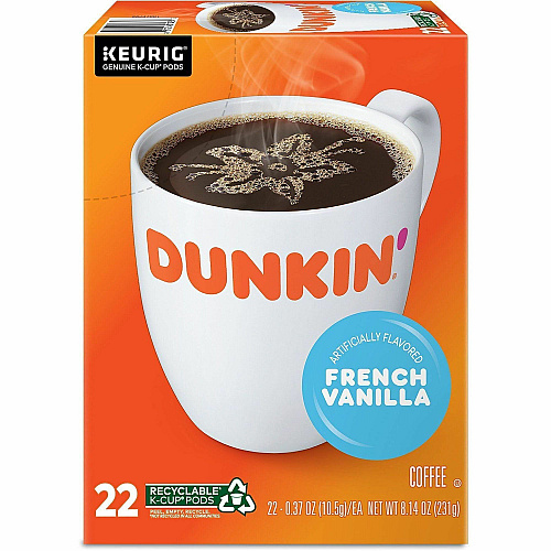 Dunkin Donuts Dunkin'&reg; K-Cup, Pod French Vanilla Coffee (1268CT)